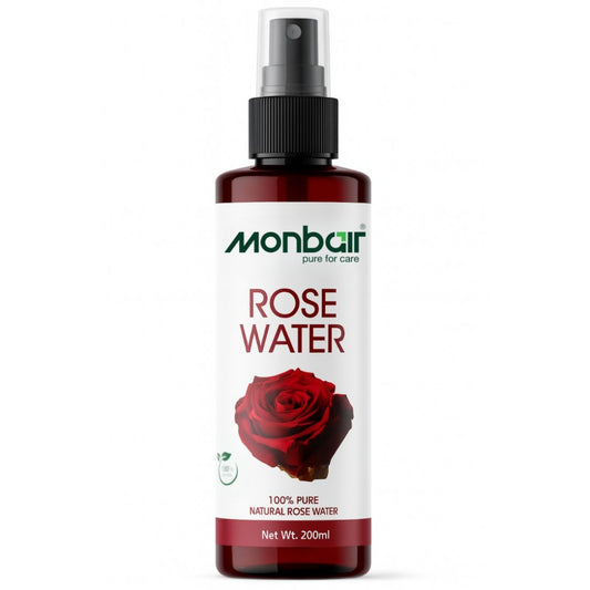 MONBAIR 100% Natural Rose Water Face Toner|Hydrating |Tightens Pores| For All Skin Types Men & Women  (200 ml)