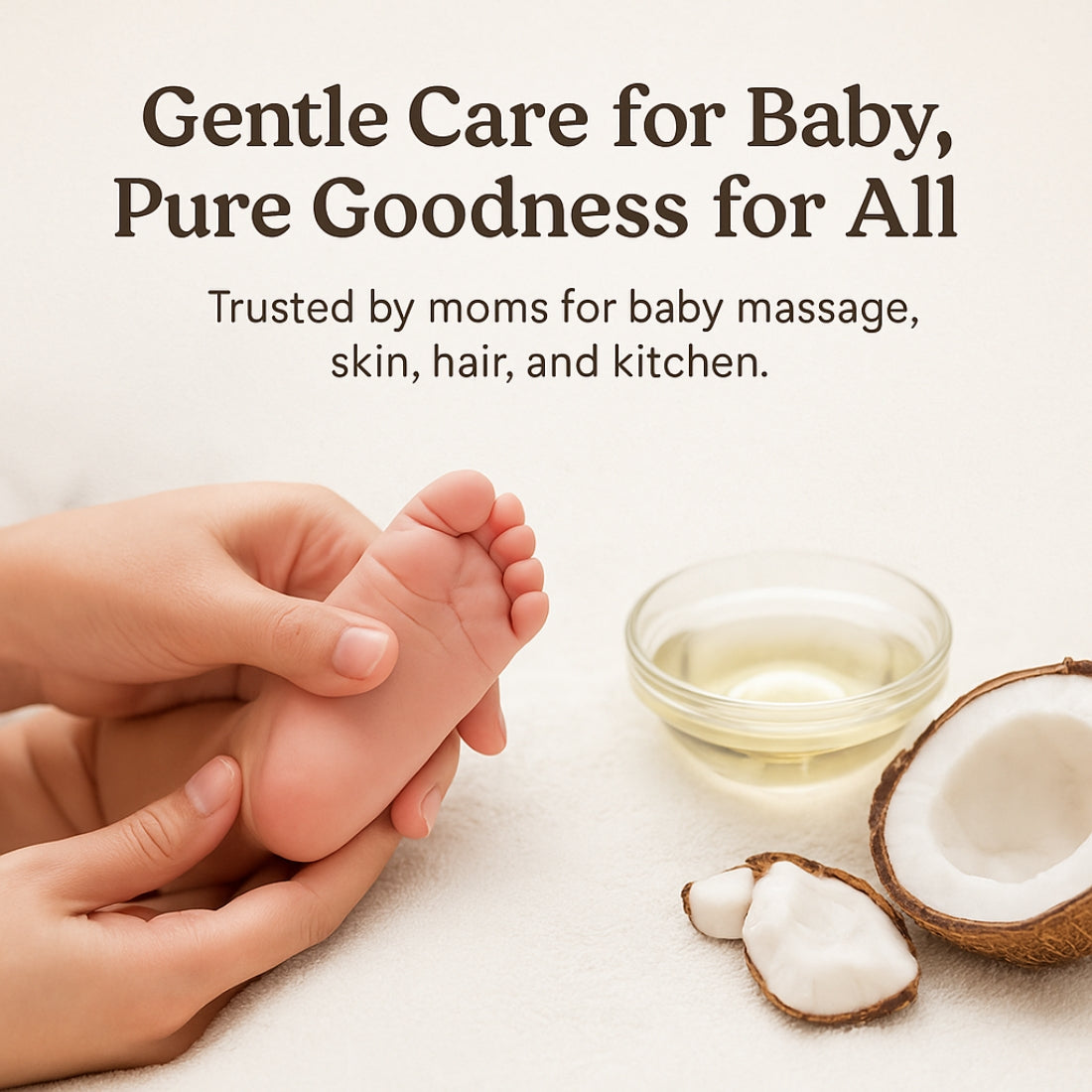MONBAIR Virgin Coconut Oil | Cold Pressed, 100% Pure Natural | Hair, Body, Baby Massage (100 ml)