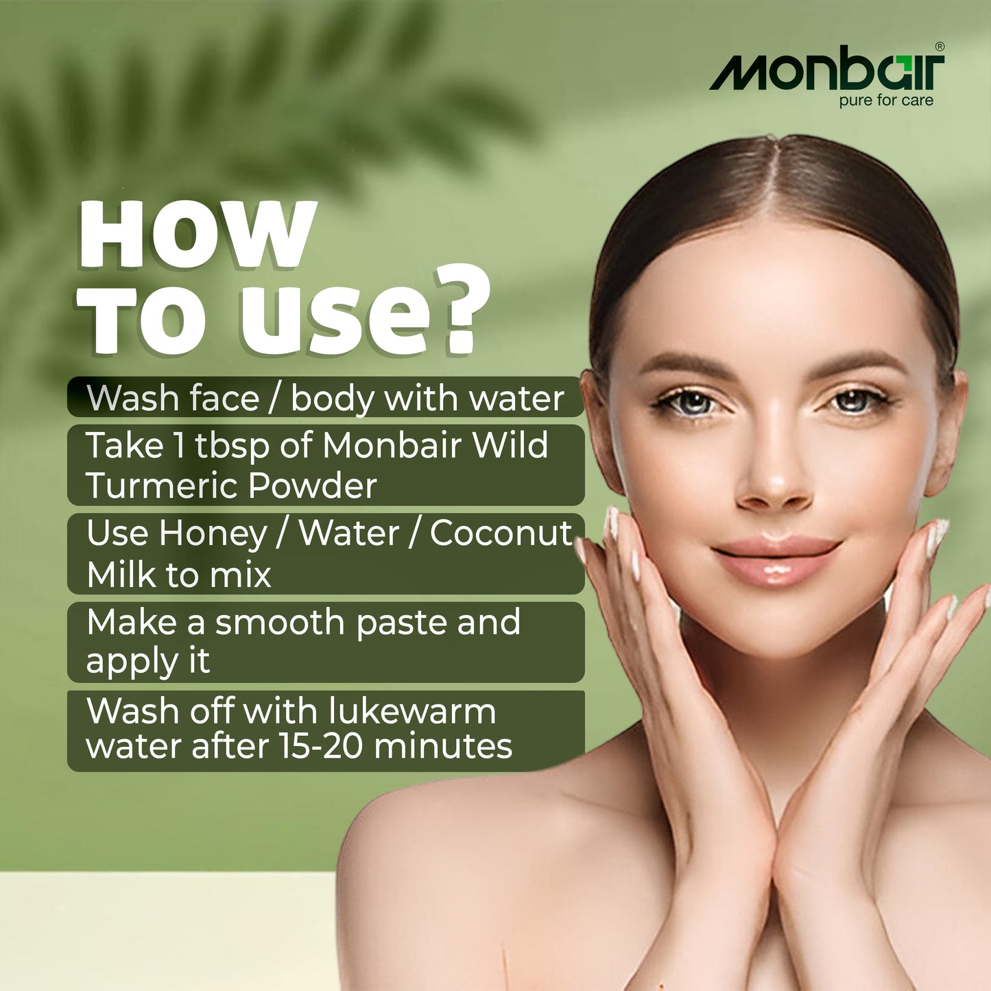 MONBAIR Wild turmeric powder | Kasturi turmeric | kasturi haldi powder 50 gm