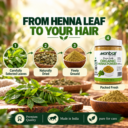 Premium Quality Organic Henna Powder (200 g)