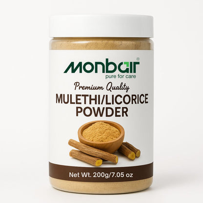 MONBAIR Premium Quality Organic Mulethi/Licorice Powder 200 Grams