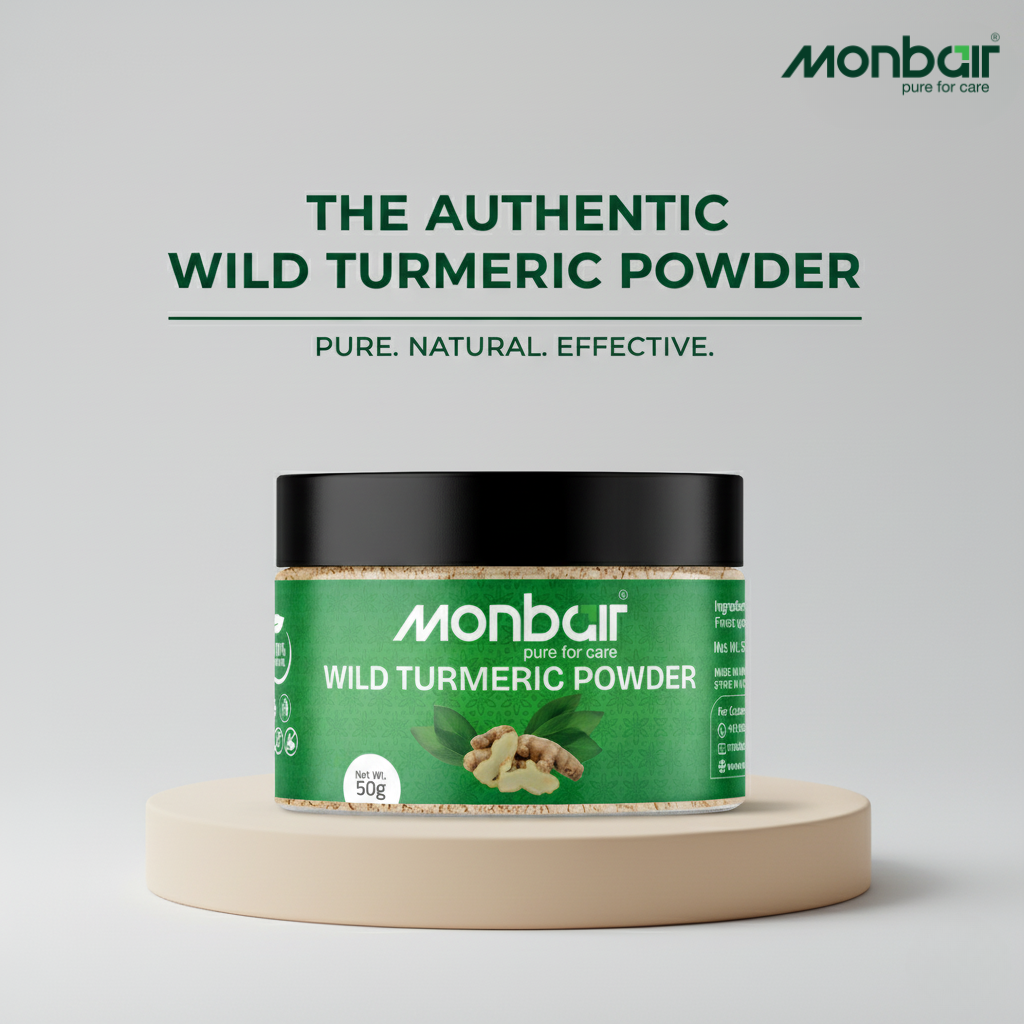 MONBAIR Wild turmeric powder | Kasturi turmeric | kasturi haldi powder 50 gm