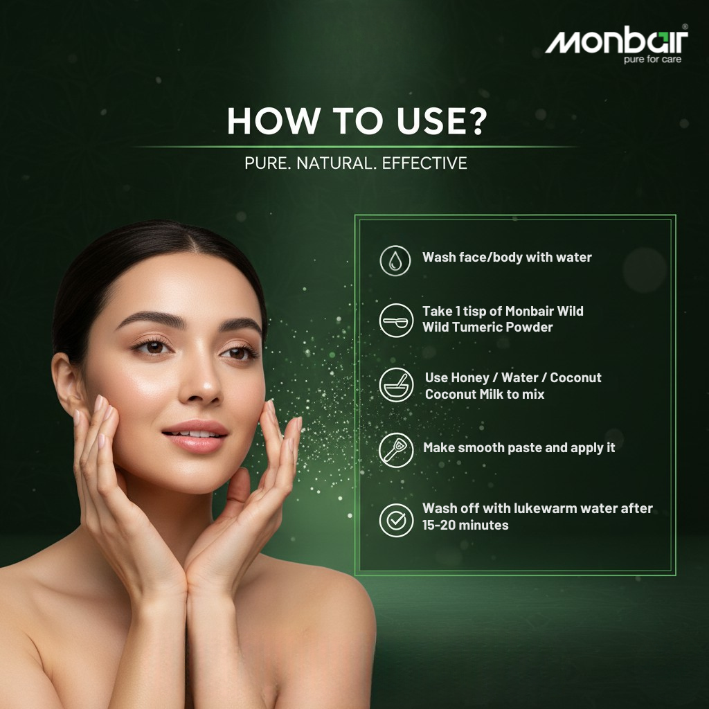 MONBAIR Wild turmeric powder | Kasturi turmeric | kasturi haldi powder 50 gm