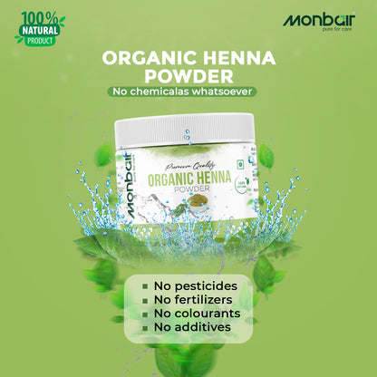 MONBAIR Premium Quality Organic Henna Powder, 100 Grams (100 g)