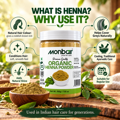 Premium Quality Organic Henna Powder (200 g)