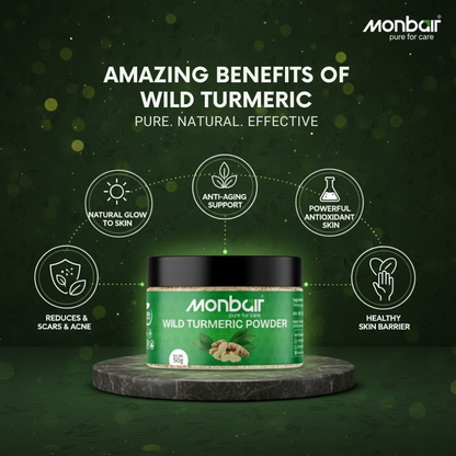 MONBAIR Wild turmeric powder | Kasturi turmeric | kasturi haldi powder 50 gm