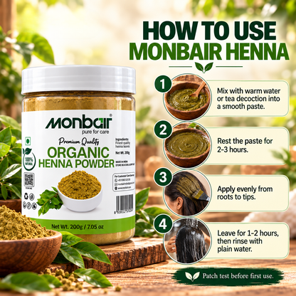Premium Quality Organic Henna Powder (200 g)