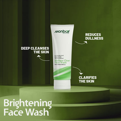 Radiant Clear Face Wash with 2% Salicylic Acid For Oily Skin | Sulphate free, Anti Acne Face Cleanser With LHA & Zinc For Acne or Pimples | For Women & Men | 100 ml