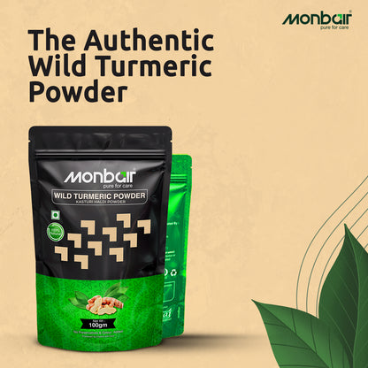 MONBAIR Wild turmeric powder | kasturi haldi powder 100 gm